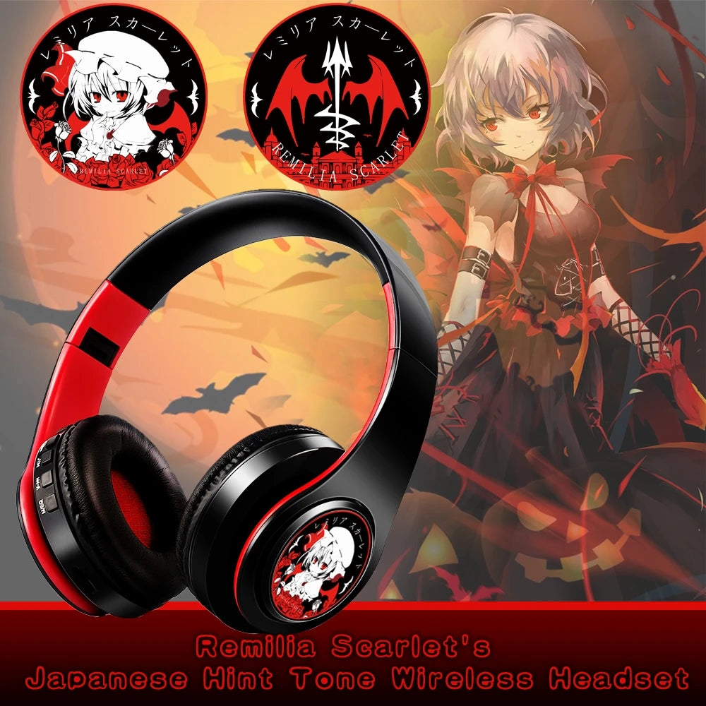 Miku Nakano Sanjiu Cosplay Bluetooth Headset 5.0 Over-ear Stereo Anime Headphones  for Mobile Phone