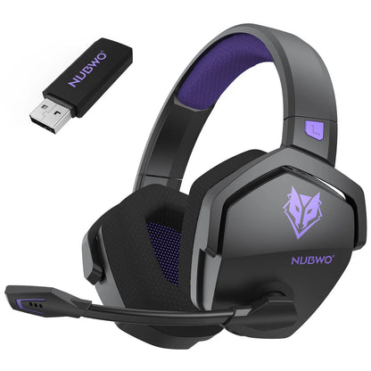 NUBWO G06 Pro Wireless Gaming Headset with Charging Station for Headset and PS5 Controller 17ms Low Latency Dynamic 50mm Drivers