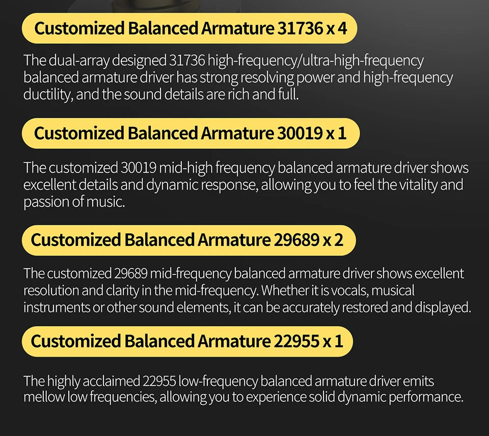 KZ AS16 PRO X in Ear Earphone 8 Balanced Armature Headset Three-Channel Acoustic Duct Structure HiFi Headphones ZSX ZAR ZS10PROX