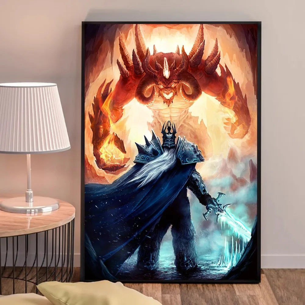World of Warcraft Game Poster Good Quality Prints and Posters HD Quality Poster Wall Art Painting Study Home Decor