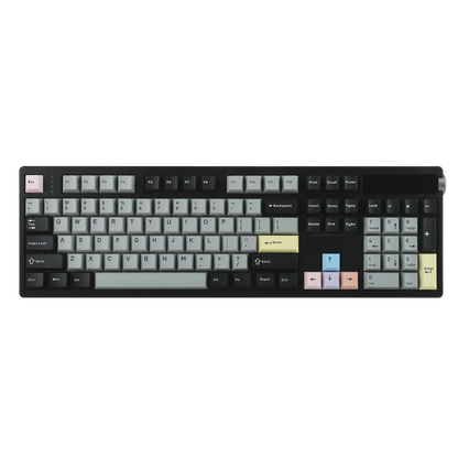 Teclado mecánico EPOMAKER TH108 PRO 100% de tamaño completo, hot-swap, con cable/BT/inalámbrico 2.4Ghz, pantalla y perilla, batería de 10000mAh