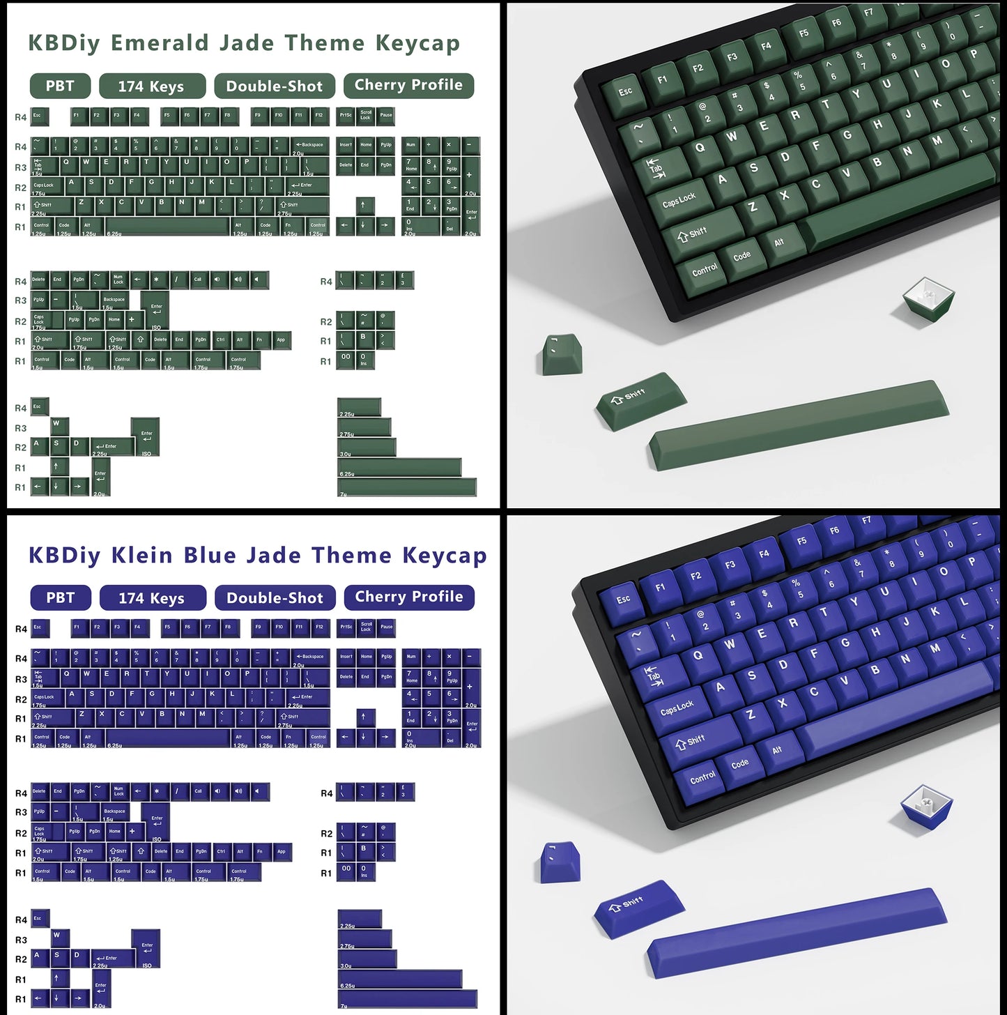 KBDiy GMK MarrsGreen Keycap Cherry Profile Double Shot PBT ISO Keycaps For DIY Gamer Mechanical Keyboard Kit Gaming Point KeyCap