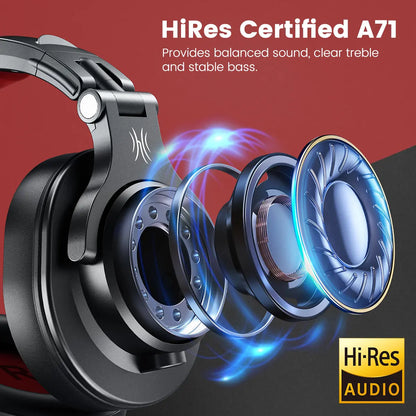 Oneodio A71 Wired Over Ear HiFi Headphones With Mic Studio DJ Headphone Professional Monitor Recording Mixing Headset For Gaming