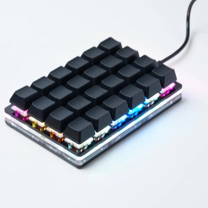 Mini USB Custom Mechanical Keyboard 24 Keys Black/White Gaming Keyboard Sayo Device Shortcut Programmable Keypad Keys Macro