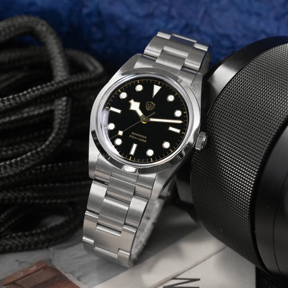 Watchdives WD1016 V3 36Mm VH31 Quartz Watch Man Multicolored K1 Bubble Mirror Sapphire Luminous 100M Waterproof Steel Wristwatch