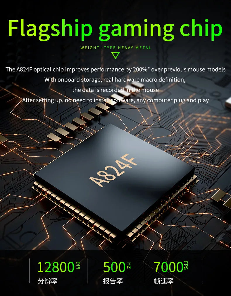 Mechanical Metal Gaming Mouse Wired Ergonomic RGB Backlit Game Mouse 12800 DPI Optical USB Mause Computer Mouse For Desktop PC