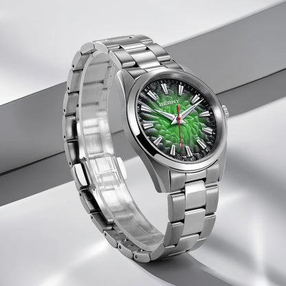 Orologio da uomo BERNY – Orologio al quarzo, vetro zaffiro, lancette luminescenti, impermeabile fino a 10 ATM, interamente in acciaio inossidabile – Stile elegante e casual, ideale per l’uso quotidiano o per le occasioni professionali
