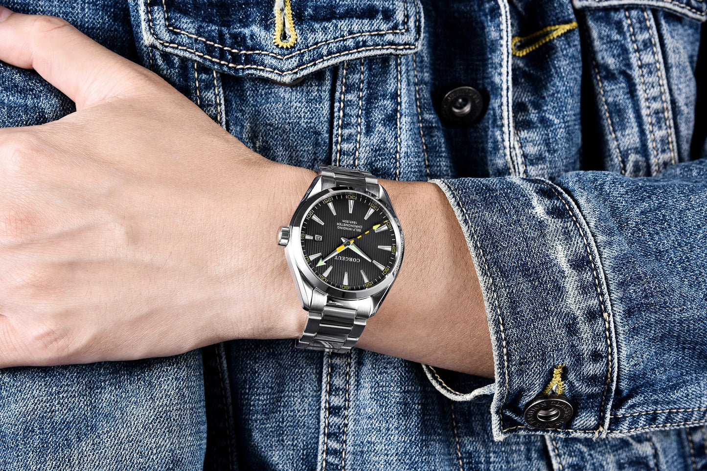CORGEUT 41mm Luxury NH35 MOVEMENT Watch for Man Sapphire Glass Sport Clock Watch Automatic Relogio Masculino Mechanical Watches