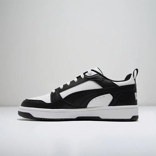 Puma Rebound V6 : baskets basses haut de gamme, élégantes, polyvalentes, amortissantes, légères, pour hommes et femmes – noir 392328-01