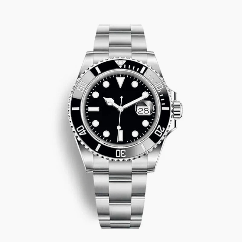 New High Quality Luxury Premium Men's Watch with Mechanical Winding Strap 904L Stainless Steel Black Blue Waterproof