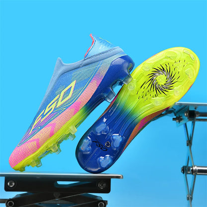 Botas de fútbol para hombre New Society para césped, tenis deportivos para adulto, transpirables y ultraligeras, zapatillas de fútbol para exteriores