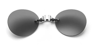 Runde randlose Sonnenbrille für Herren Matrix Morpheus Herren-Klassiker mit Nasenklammer Mini-Brille ohne Rahmen Marken-Designbrille UV400