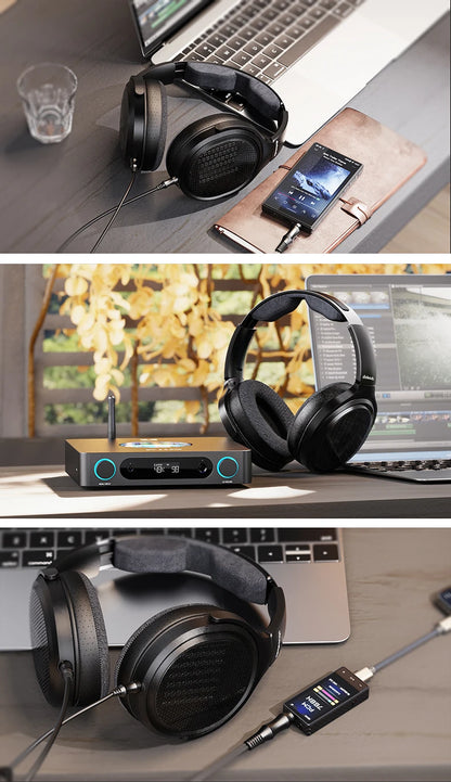 FiiO JT7 Over-Ear Planar Magnetic Audiophile Headphones with 95x86mm Planar Driver design,Adjustable Headband,4.4mm/3.5mm Cable