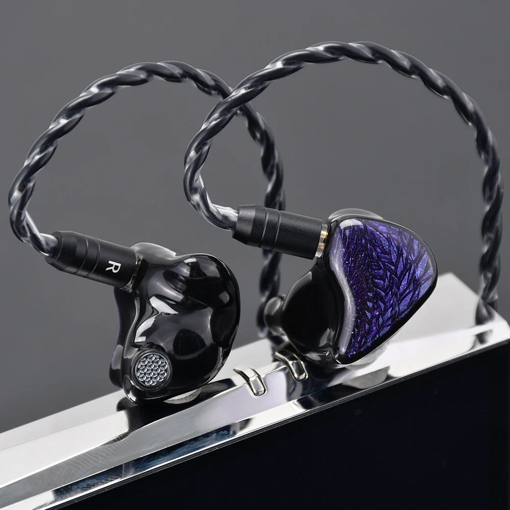 Celest Wyvern Black In Ear Earphone Monitor With Microphone Hifi Music Headphone IEMs Wired Gaming Earbuds For Gifts