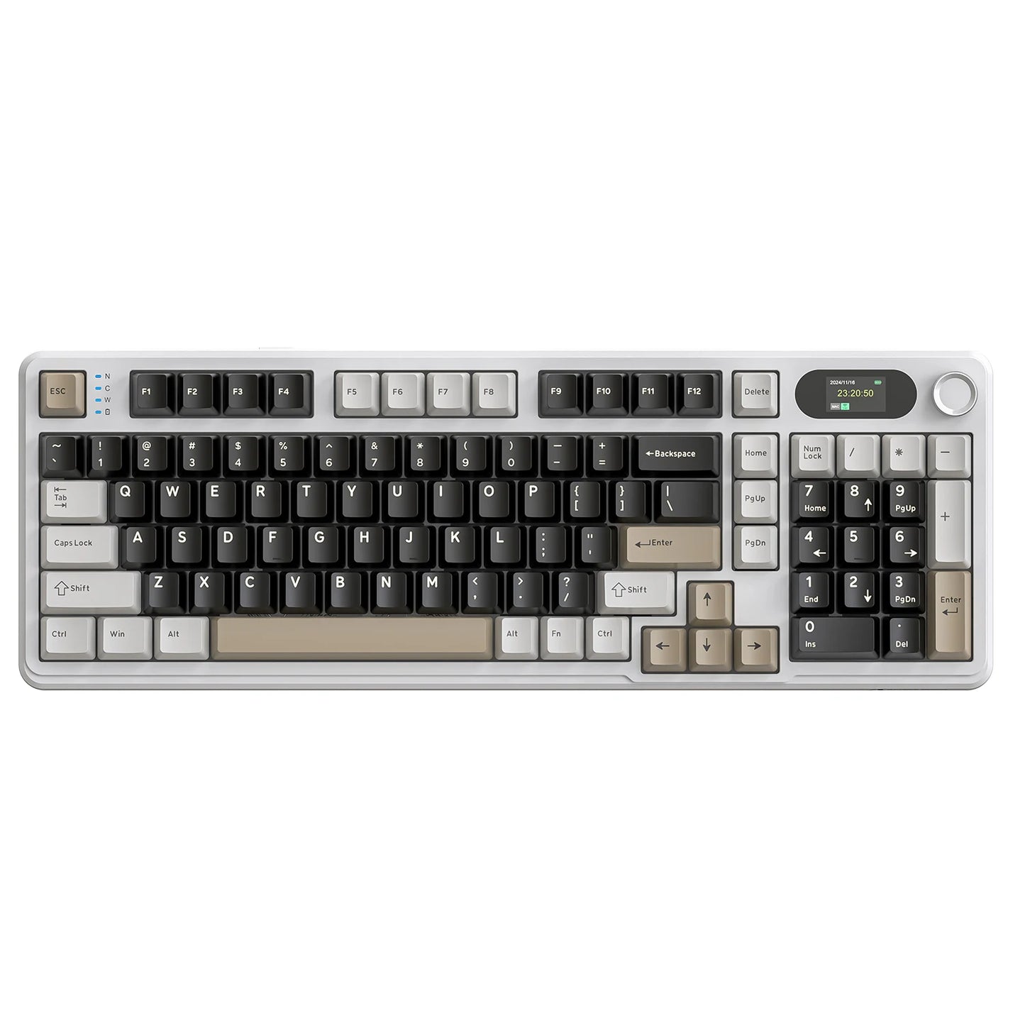 ATTACK SHARK X98PRO Tri-mode Gasket Mechanical Keyboard with TFT Screen & Knob, 99Keys Layout, 5-Layer Foams, Hot-Swap, RGB
