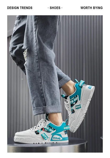 Skateboard Heren schoenen Zomersneakers Leer Casual Mode Outdoor Hardlopen Sport Wandelen Tennis Platform Designer Luxe