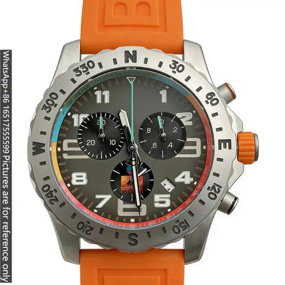 45mm luxury men's watch, made of 904L steel, Quartz movement-b