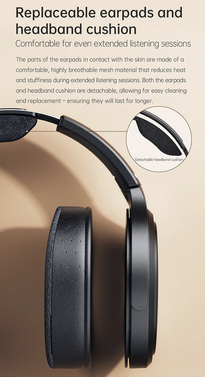 FiiO JT7 Over-Ear Planar Magnetic Audiophile Headphones 95x86mm Planar Driver Design Adjustable Headband 4.4mm/3.5mm Cable