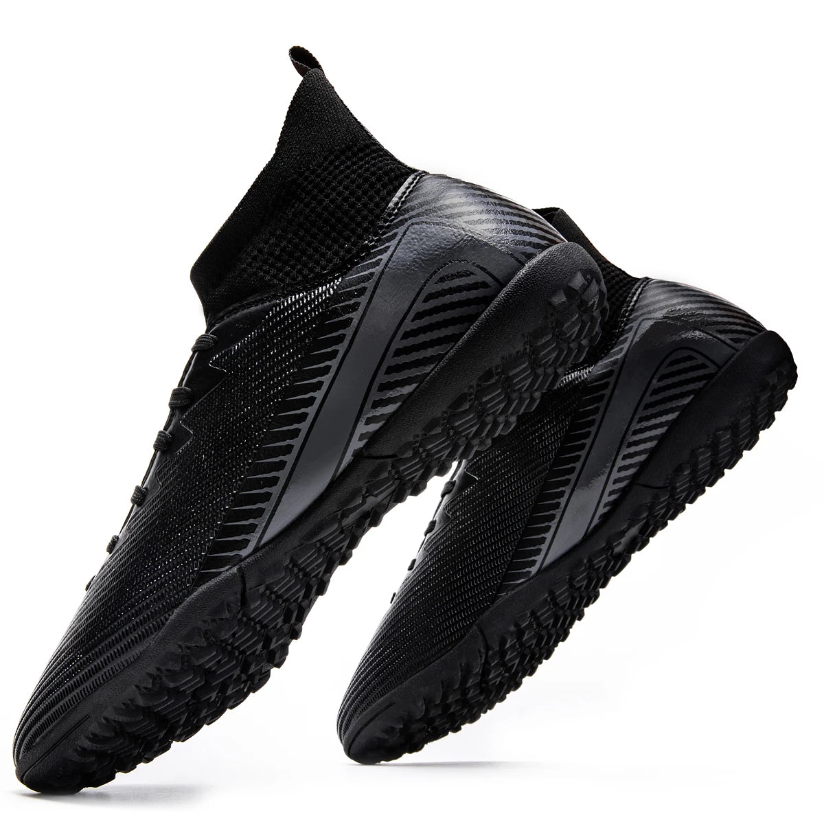 Chaussures de football pour adultes haute performance, unisexes, pour terrain extérieur et intérieur en gazon synthétique, avec crampons, chaussures de football pour garçons, semelles à crampons
