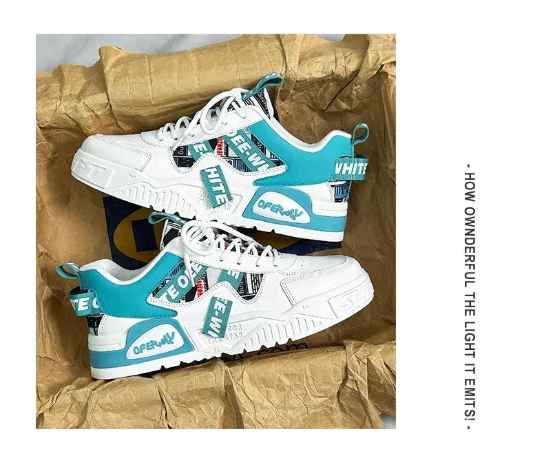 Skateboard Heren schoenen Zomersneakers Leer Casual Mode Outdoor Hardlopen Sport Wandelen Tennis Platform Designer Luxe