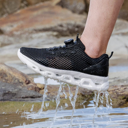 Unisex Quick Dry Barefoot Aqua Shoes for Outdoor Watersports River Trekking Creek Hiking Boating Lightweight Rotating Buckle