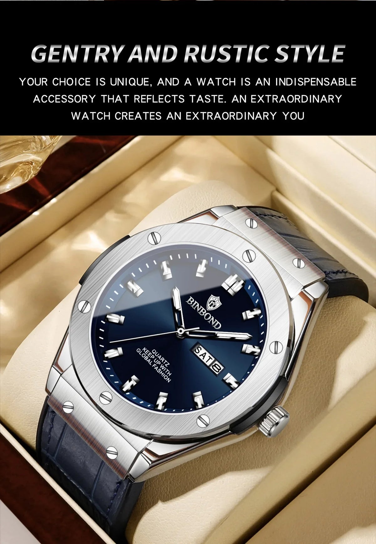 Montre en cuir pour homme, style décontracté et professionnel, montre de luxe pour homme, montres automatiques, montres-bracelets à quartz tendance pour homme, Relojes De Hombre