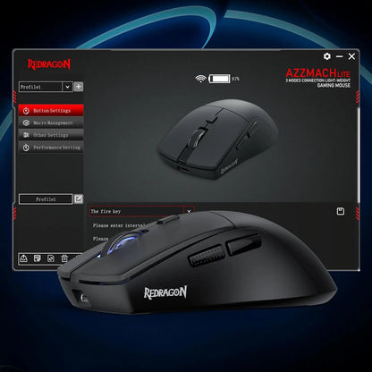 Redragon M618 LIT Wireless Gaming Mouse, 10000 DPI Optical Ergonomic Mouse with 6 Programmable Buttons