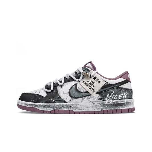 Custom Sneakers  Nike Dunk Post-Apocalyptic Wasteland Graffiti Dark Trendy Low-Top Skate Shoes  For Men