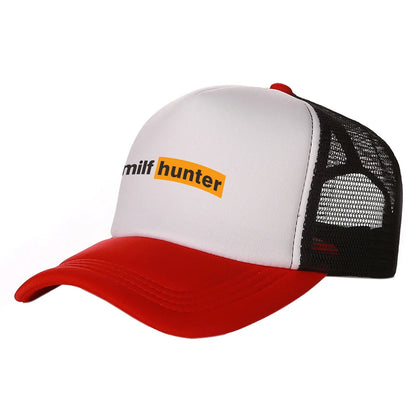 Bonés de camionista Milf Hunter — Bonés de moda Milf Hunter — Bonés de basebol — Bonés de malha para o sol, verão e atividades ao ar livre — MZ-506