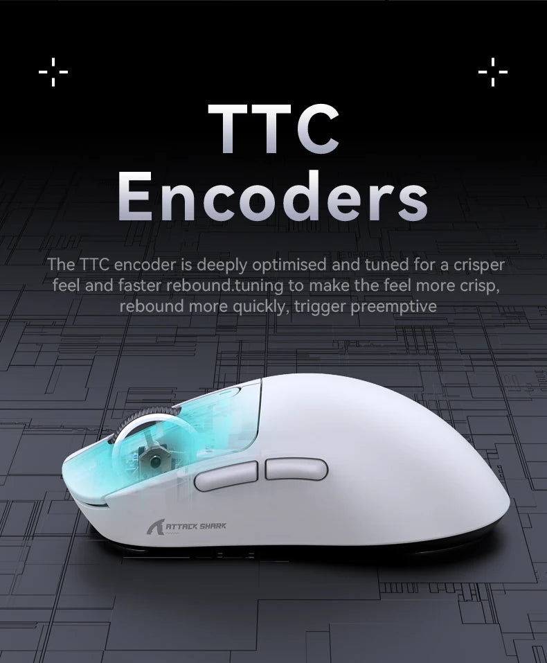 ATTACK SHARK X3 Three-mode Mouse 1K Hz,X3Pro Bluetooth Wireless Mouse 4K Hz Lightweight,PAW3395,650IPS Mobile Speed