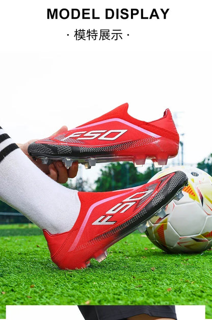 New Men Football Boots Non-Slip Boys Soccer Shoes Grass Cleats High-quality Match Sneakers Hot-selling Outdoor High-top Light
