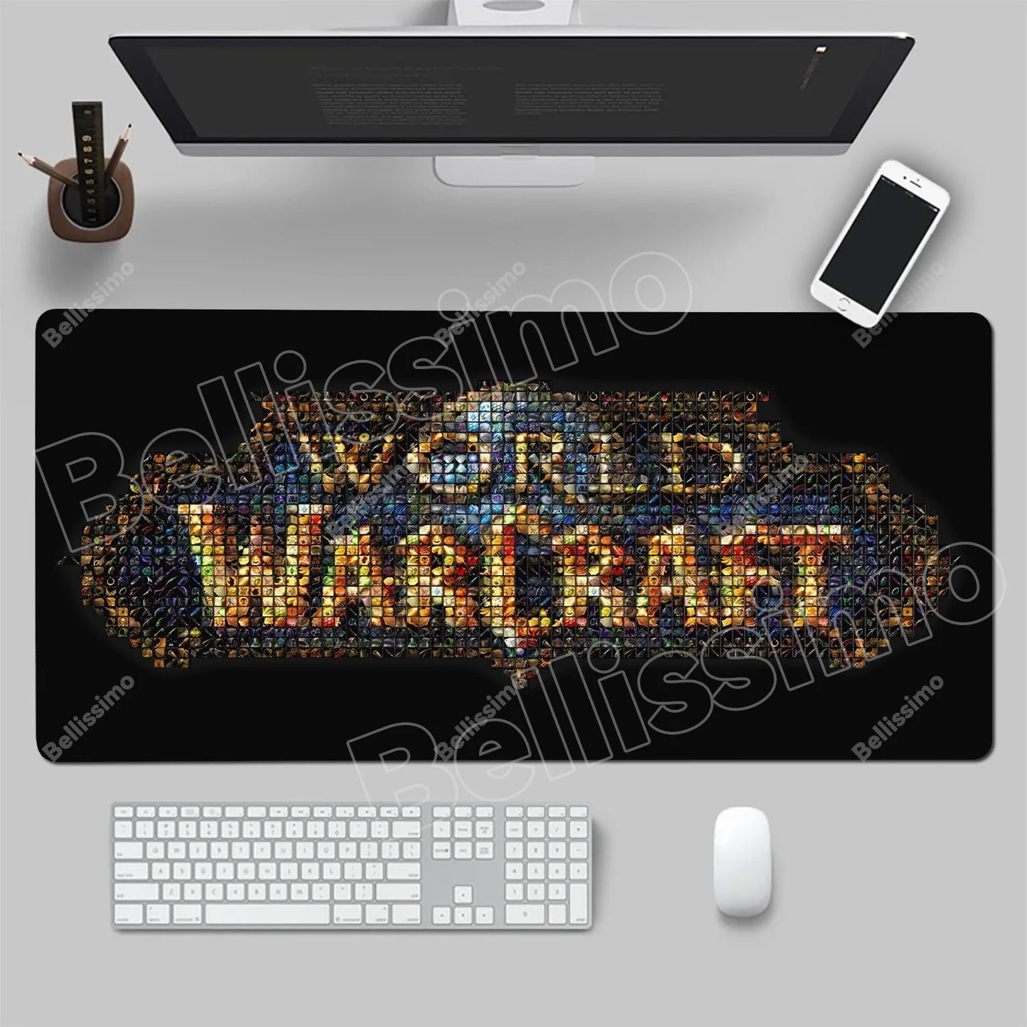 World Of Warcraft 90x40 Μεγάλο Gaming Mouse Pad Επιφάνειας Γραφείου για Παιχνίδια Csgo, Φυσικό Καουτσούκ, Μεγάλο Gamer XXL Mousepad Υπολογιστή