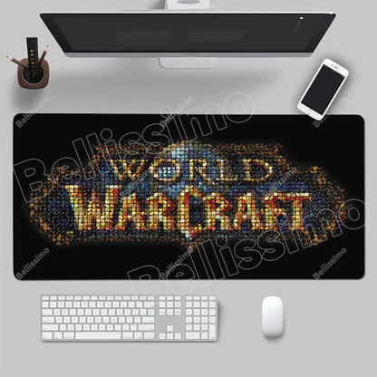 World Of Warcraft 90x40 Μεγάλο Gaming Mouse Pad Επιφάνειας Γραφείου για Παιχνίδια Csgo, Φυσικό Καουτσούκ, Μεγάλο Gamer XXL Mousepad Υπολογιστή