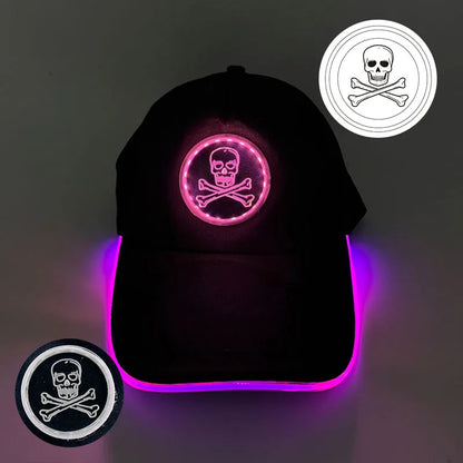 Fashion Glowing Baseball Cap LED Light Up Hip Hop Hat Bar Club Props Fluorescent Hat Men Women DJ Dance Supplies Costume