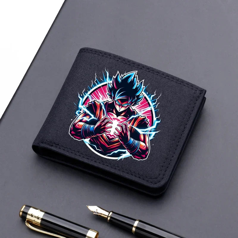 Dragons Ball Wallet Anime Goku Men Short Folding Purse Cartoon Card Holder Kids Coin Photo Case Fashion Pocketbook Birthday Gift