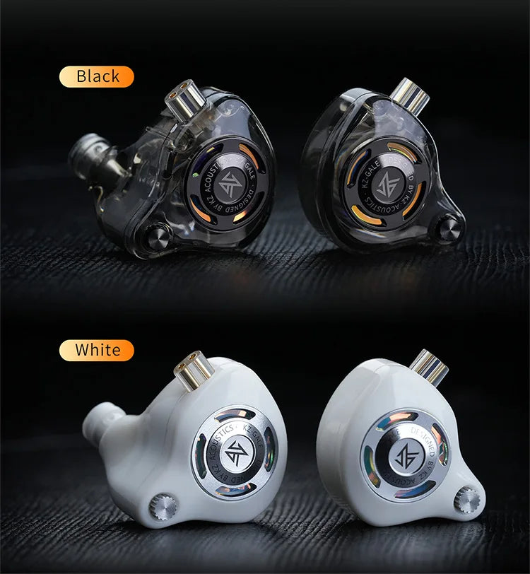 Pre-order KZ Gale In-Ear Super-Linear Driver Hifi IEM Earphone for Game with Detachable Silver-Plated Recessed 2-Pin Cable