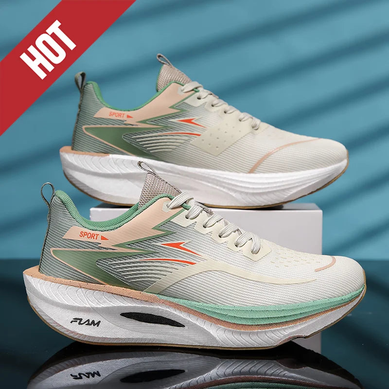 NEW Running Shoes Carbon Board Marathon Men Sports Breathable Lightweight Women's Comfortable Athletic Nonskid Sneakers Casual