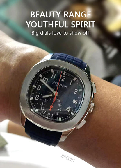 Droppshiping Products 2025 Men Watch Specht&Sohne Japan Chronograph Quartz Wristwatch Rose Gold Relogio Masculino 50M Waterproof