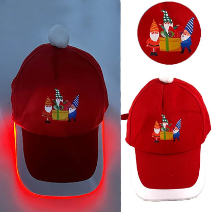 Fashion Glowing Baseball Cap LED Light Up Hip Hop Hat Bar Club Props Fluorescent Hat Men Women DJ Dance Supplies Costume