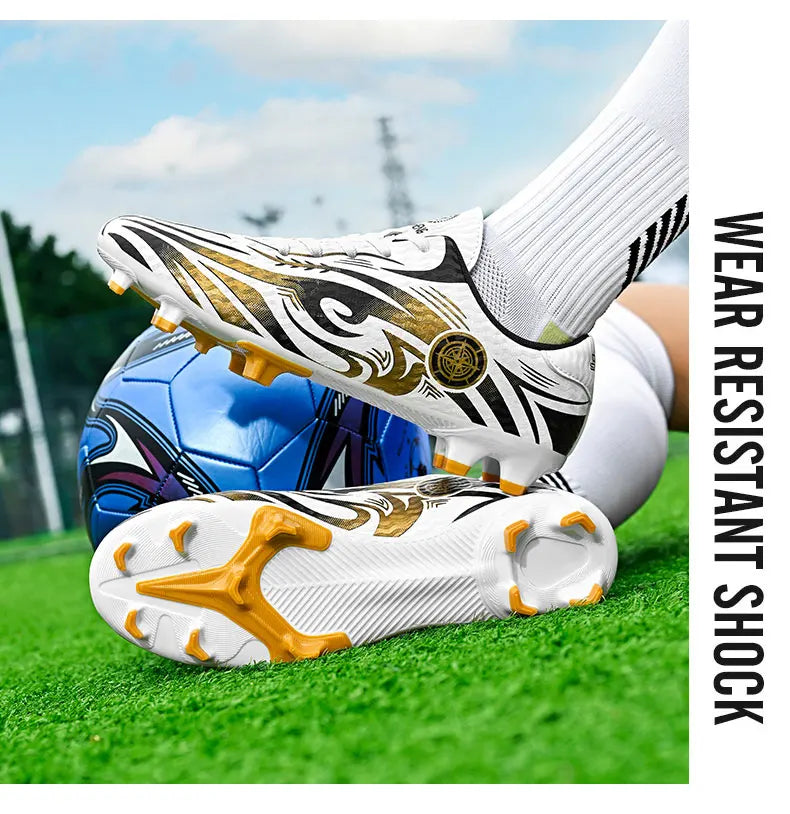 Original-Fußballschuhe, Herren-Trainingsschuhe, Outdoor-Schuhe, rutschfeste Kinder-Fußballschuhe, Schuhe mit langen Stollen, Herren-Futsal-Schuhe, Größe 32–45
