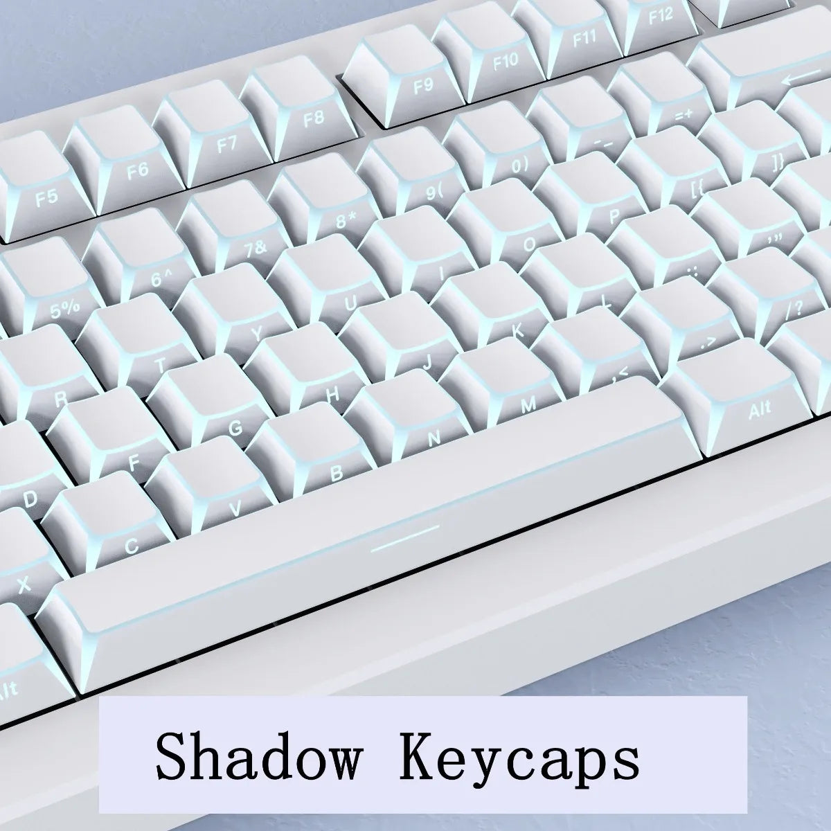 Shadow Keycap Side Print Edge Backlit PBT Shine Through White Black Macarons Cherry Profile 136 Key cap MX Gamer Keyboards AULA