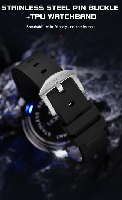 SANDA 7018 Montre à quartz pour homme très vendue Montres de sport pour homme Montre de luxe étanche en silicone Montre à quartz pour homme Relogio Masculino