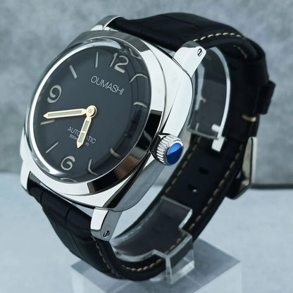 46mm Men's Watch Manual Winding Seagull ST3600 Movement Sapphire Glass Waterproof 316L Stainless Steels Custom Watch