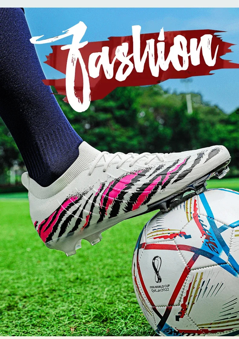 Botas de fútbol para hombre, deportivas, ultraligeras y antideslizantes, para exterior, tacos de adulto para partido, unisex, cómodas para césped, alta calidad