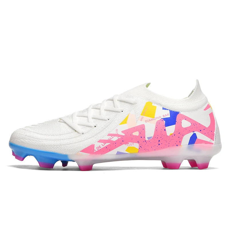 New Men Soccer Shoes Adult Non-Slip Boys Adult Futsal Sport Football Boots Grass Cleats Indoor Ultralight Turf Comfortable