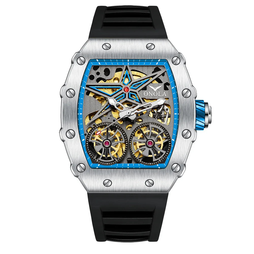 New Luxury Fashion Watches Men ONOLA Brand Hollow Full Automatic Mechanical Men Watch Waterproof Clock