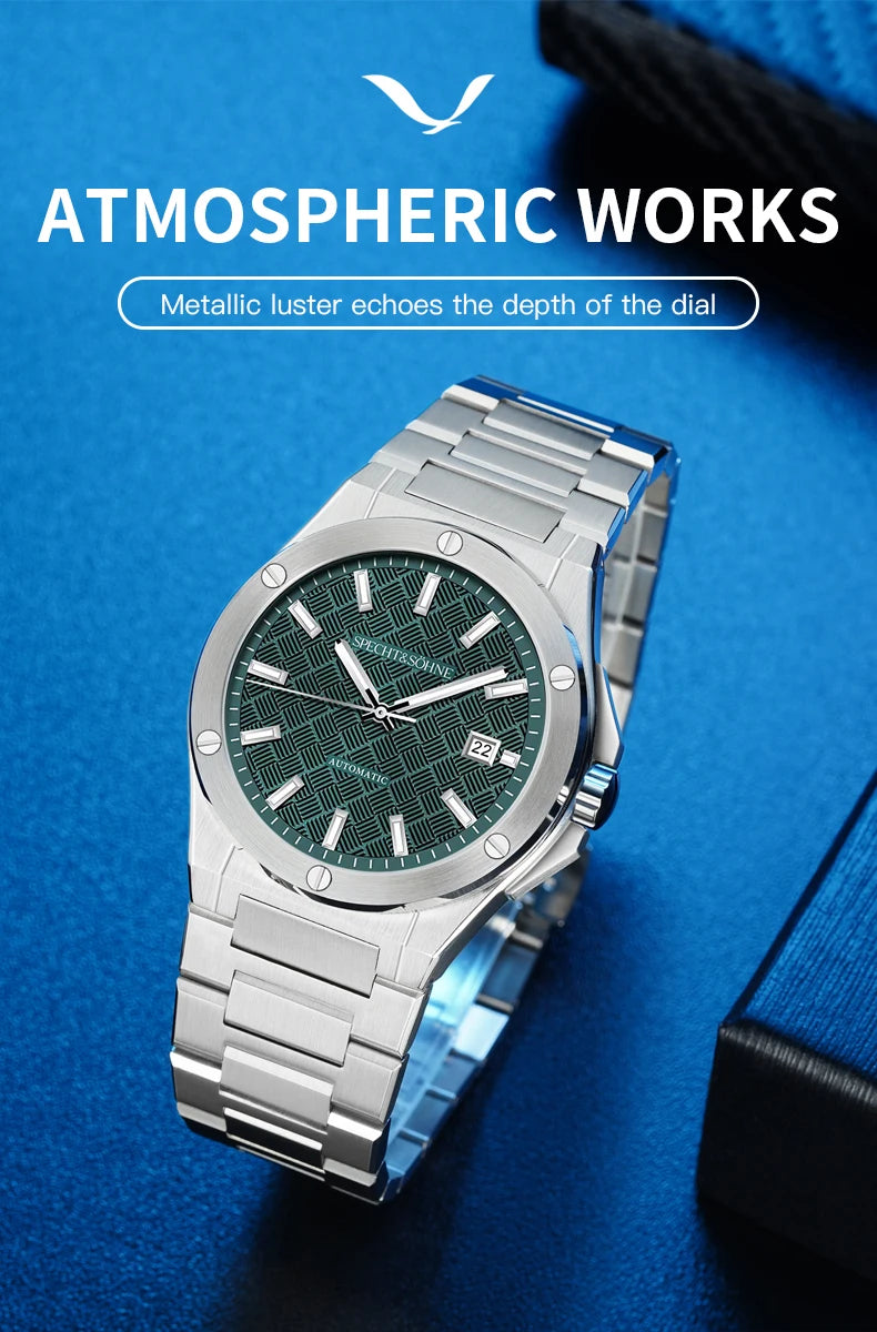 Specht&Sohne 2025 Neue 38MM Herrenuhr, Automatikuhr, Japan Miyota 8215 Uhrwerk, Stahl, Saphirglas, wasserdichte Reloj Homb