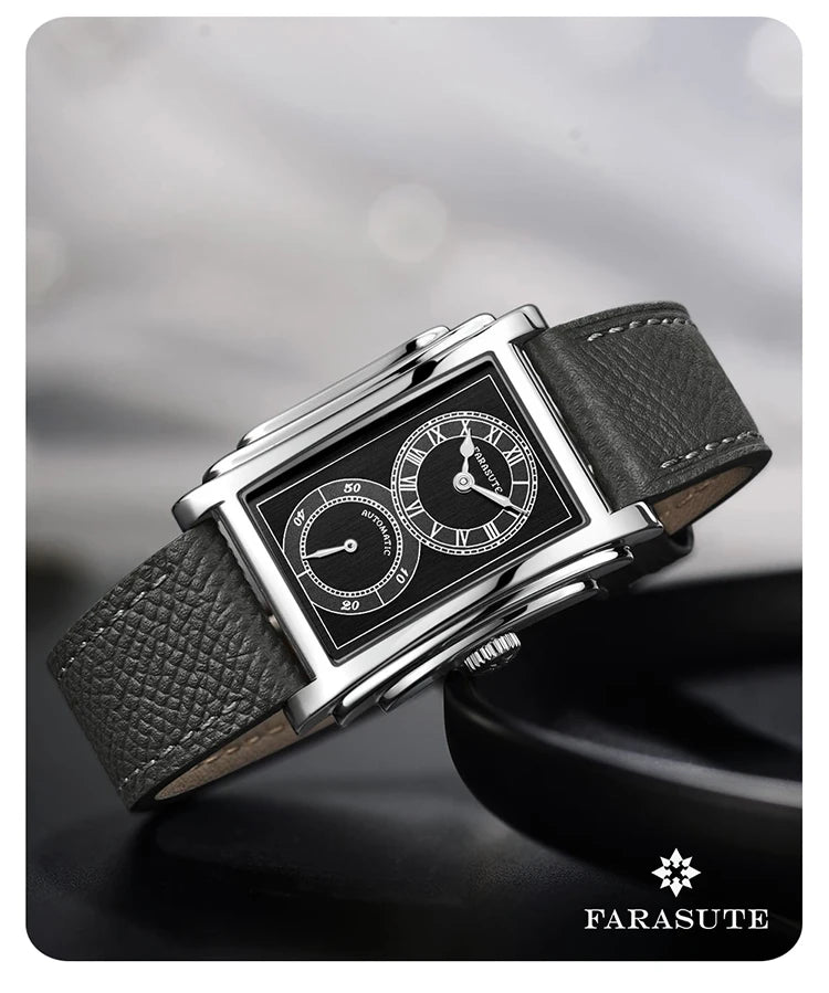FARASUTE Luxury Fully Automatic Mechanical Men's Watch Seagull Sports Sapphire Stainless Steel Doctor Wristwatch reloj hombre 