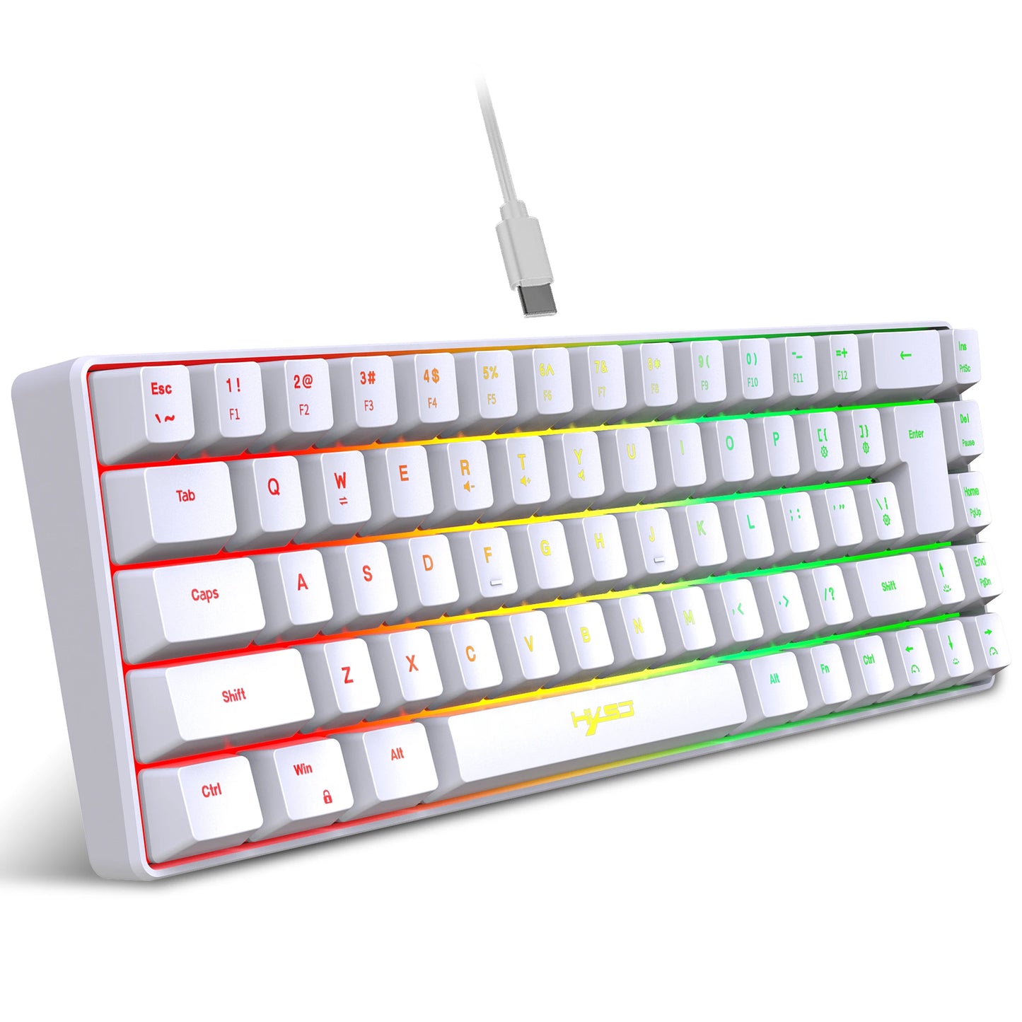 Hot Sale! 69-Key RGB Backlit Wired Gaming Keyboard, 68% Compact Design, A Must-Have Gadget for Office Workers and Gamers