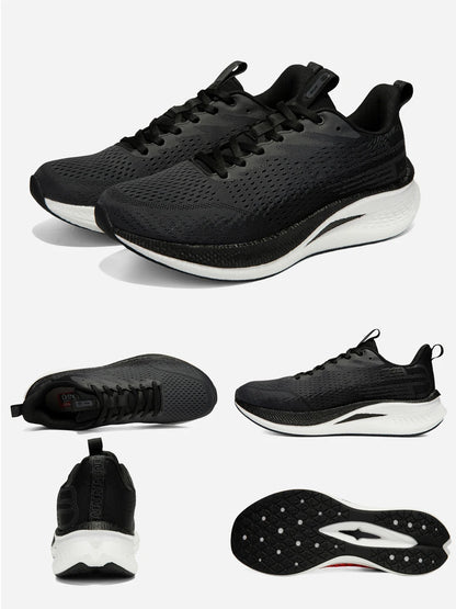 Baasploa Herren-Joggingsportschuhe mit Carbonplatte, professioneller Dämpfung, atmungsaktive rutschfeste Outdoor-Laufsneaker
